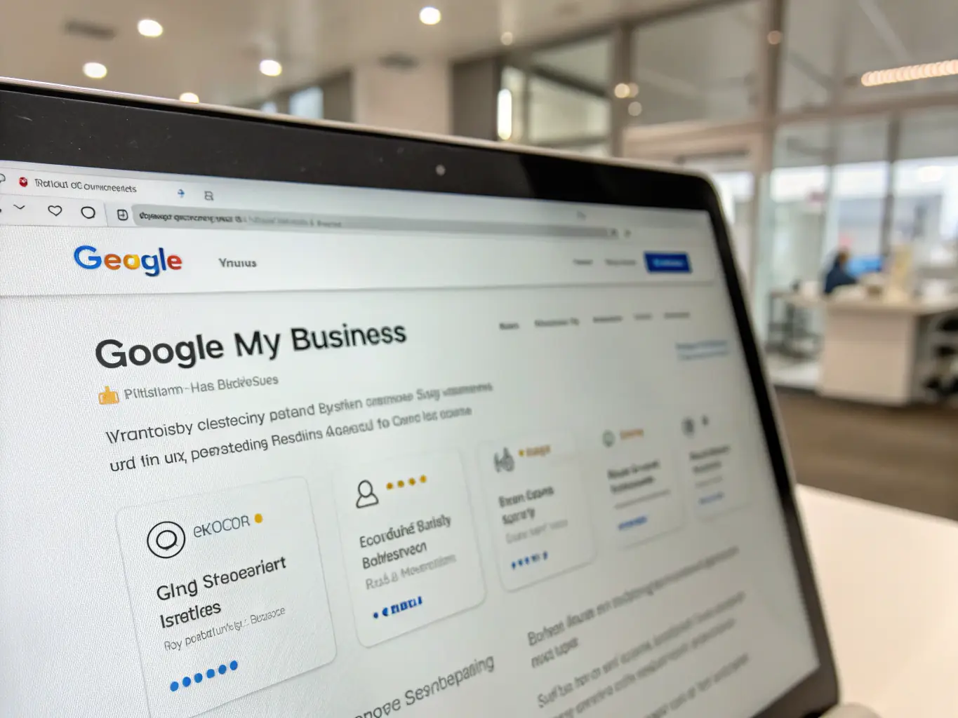 An image showcasing a well-optimized Google Business Profile with high ratings and customer reviews, emphasizing local SEO benefits.
